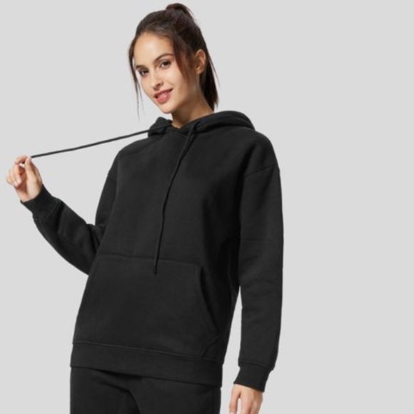 Halara Black Hoodie Sweatshirt Size Large - Picture 1 of 4